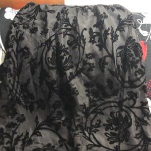 A black skirt